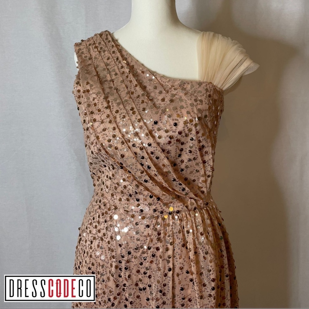 Blush Gold Sequin Dress